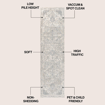 Jerica modern Persian Vintage Medallion Area Rug